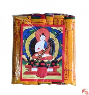 Fine cotton prayer flags 18 (rolls of 5)