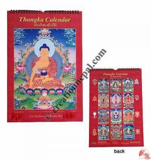 Thangka prints wall calendar 2019