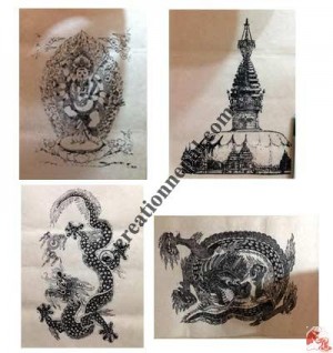 Handmade paper portraits BW