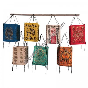 Colorful printed paper lampshade1