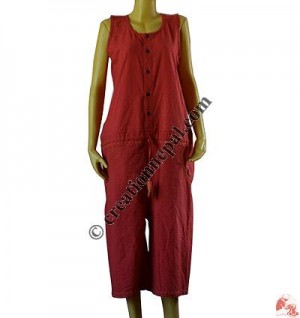 Sleeveless Shyama cotton overall