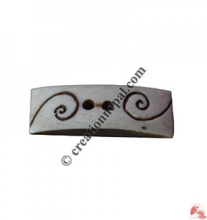 Spiral carved bone button (packet of 10)
