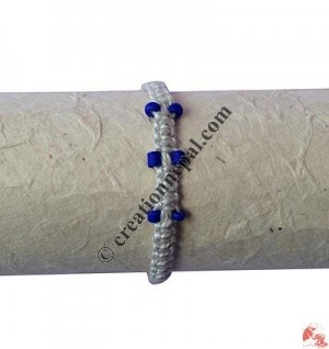 Lapis beads hemp hand band