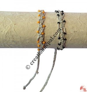 Net design hemp hand band