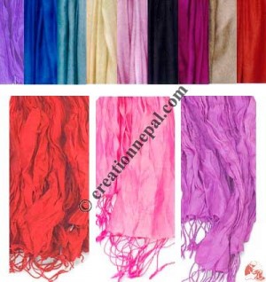 Pure silk plain color stole