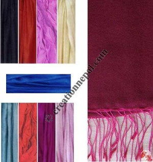 Pure silk plain color muffler