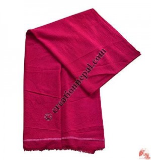 Raw silk Monk shawl-Pink