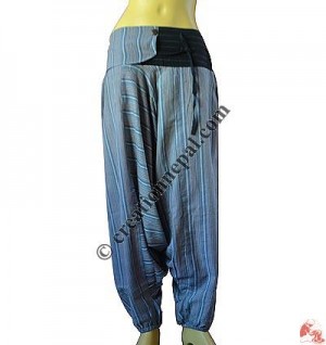 Stripe cotton loose trouser