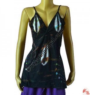 TD patch design tie-dye top