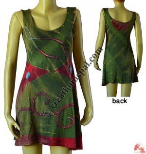 Hand emb flex tie-dye dress1