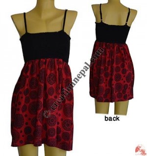 Half-body printed sinkar top dress