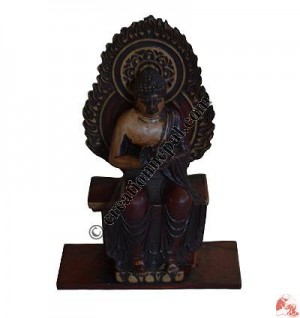 Resin Maitreya Buddha with throne