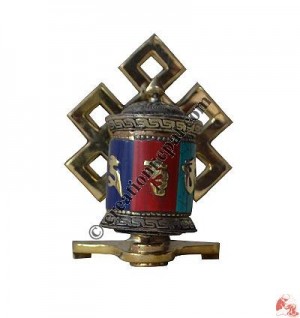Decorated stand-prayer wheel3