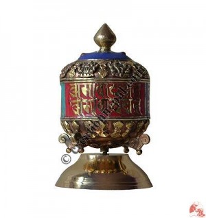 8-auspicious signs stand prayer wheel2