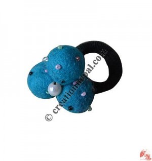 Tiny beads ecorated felt-beads hairband