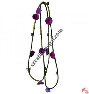 Soft wool felt flower necklace 1