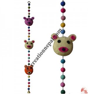 Felt beads-animal decorative hanging