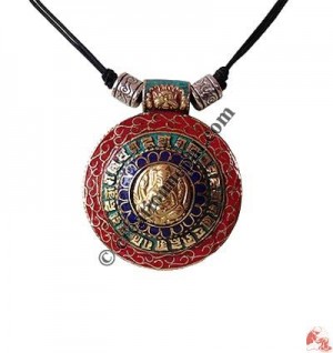 Ganesh big brass pendant