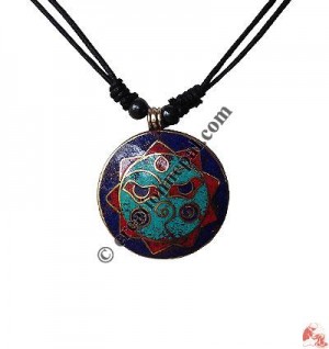 Buddha eye brass pendant2