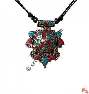 Turtle look brass pendant1