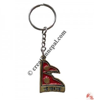 Nepali flag brass key-ring