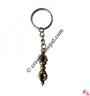 Single vajra brass key-ring