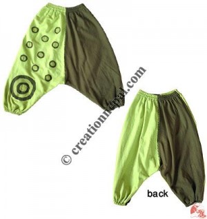 Cotton-fleece bubble patch trouser