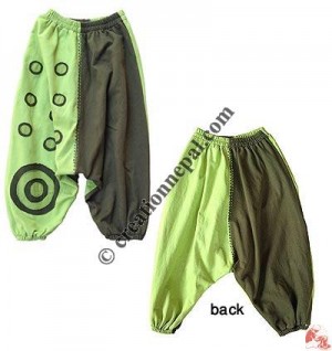 Cotton-fleece bubble patch trouser