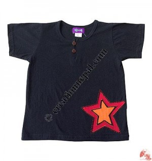 Sinkar kids star-patch t-shirt