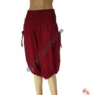 Cotton 3-quarterpipin trouser