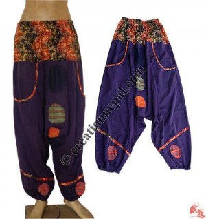 Circles patch khaddar yoga trouser