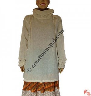 Cotton crease long top