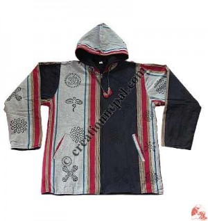 Shyama wide stripes hooded jacket