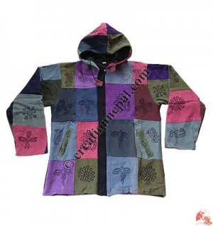 Cotton printed patch work jacket