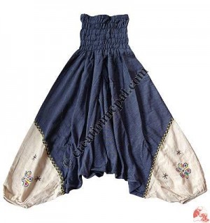 Bobbin waist patch join trouser