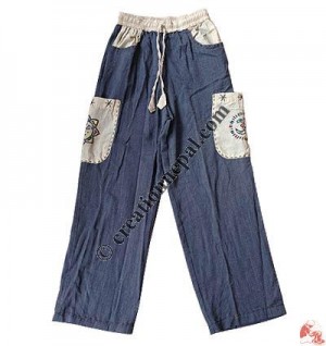 Khaddar patch pocket trouser