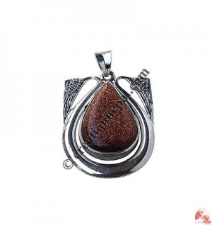 Sun stone TD silver  pendent