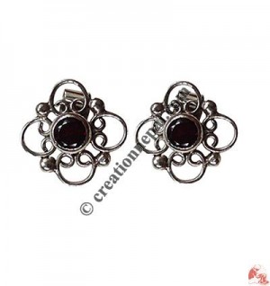 Butterfly silver ear stud