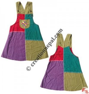 Plain patch kids dress