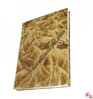Golden tie-dye foamy cover notebook