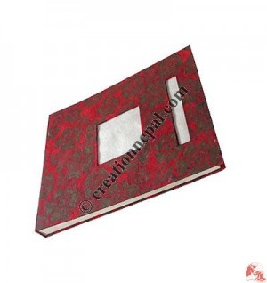 Flower printed cover cut photo album