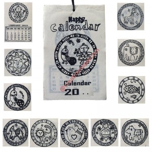 Small handmade paper BW calendar5