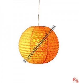 Globe shape Lokta paper lampshape2