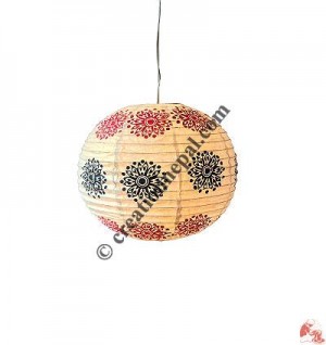 Globe shape Lokta paper lampshape7