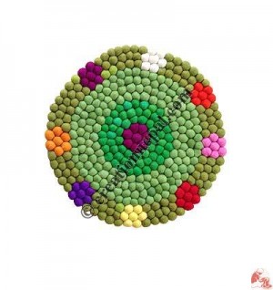 Wool felt balls circle mat5