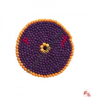 Wool felt balls circle mat11