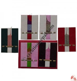 Bodhi leaf folded cards set