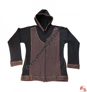 Cotton fleece 2-color jacket