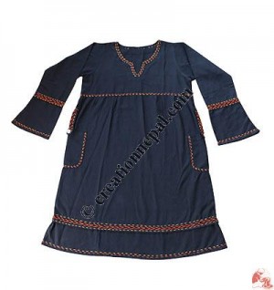 Cotton long sleeves dress