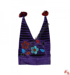 Double tail cotton-fleece cap